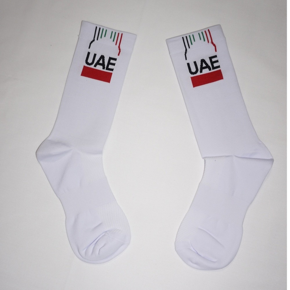 UAE White Crew Socks United Arab Emirates Flag Graphic Athletic Socks